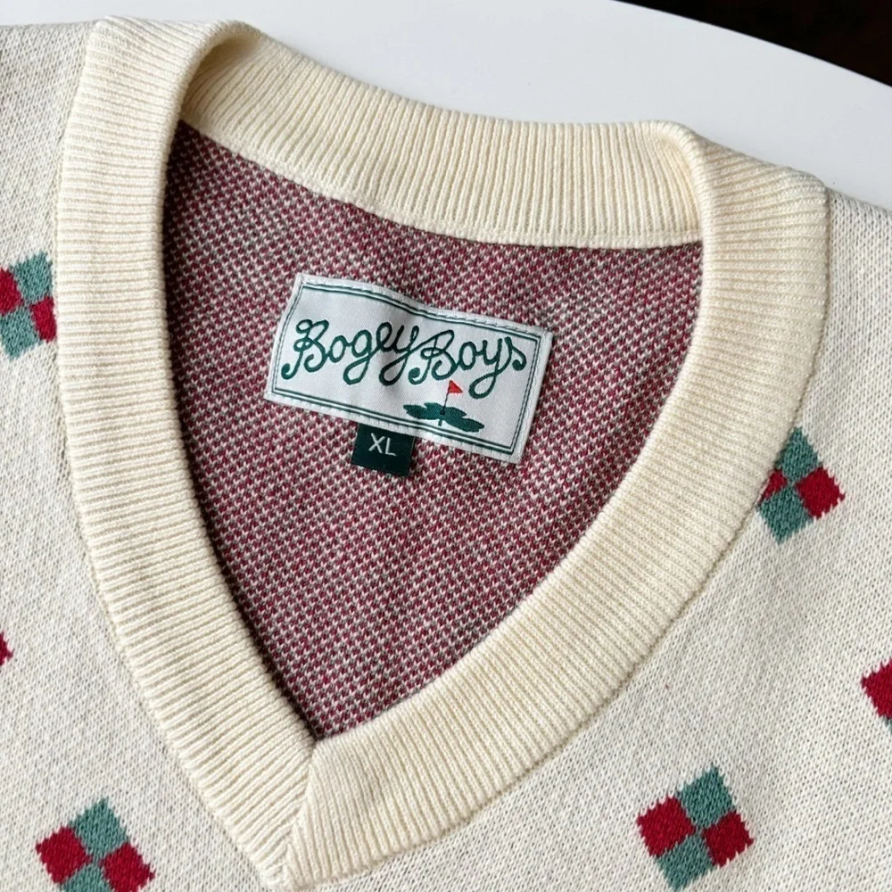 Bogey Boys by Macklemore Men’s Diamond Sweater Vest Size XL New Banana Yellow